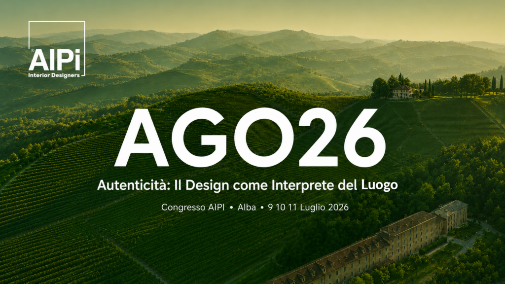 AGO26 event banner over the vineyards and hills around Alba, Italy.
