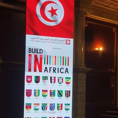 Build in Africa banner presenting the participating national delegations.