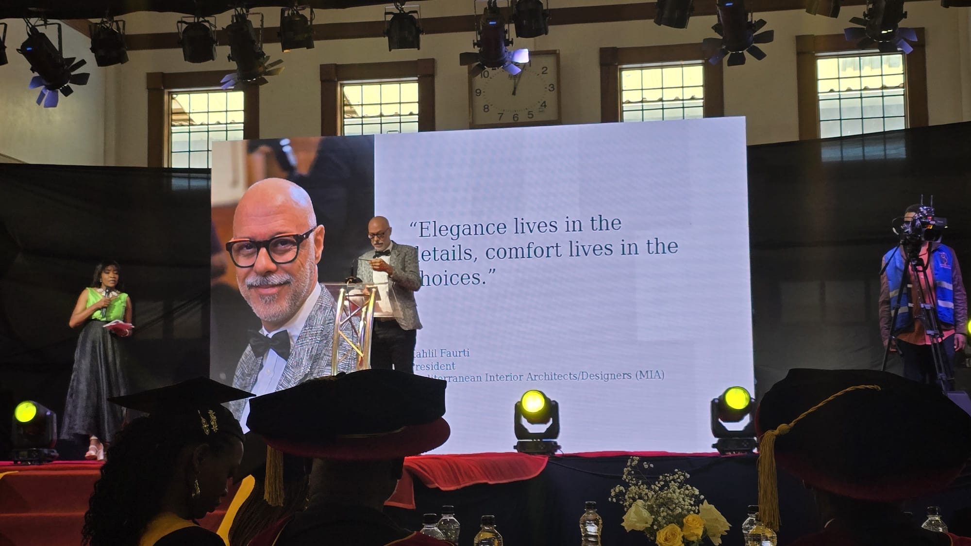 Khalil Fourati, President of MIA, addressing KENCID’s Nairobi symposium during the dialogue between African and Mediterranean interior-design associations.